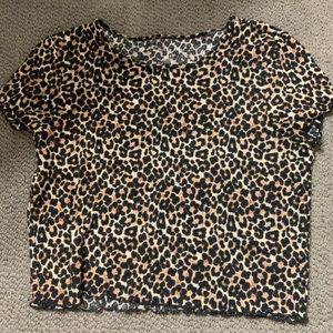 Cheetah print crop top